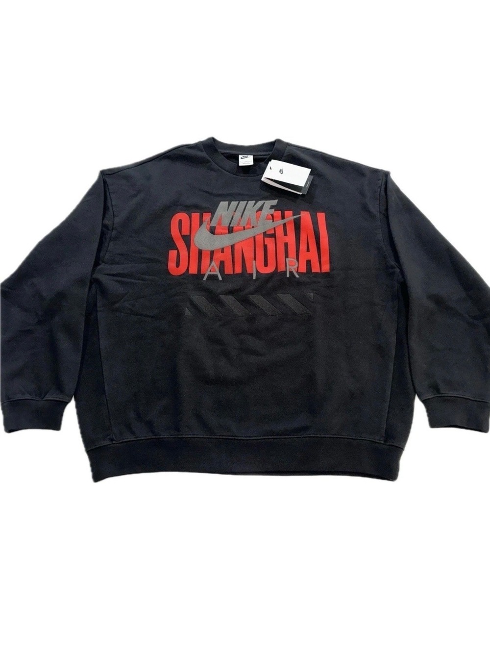 Nike Shanghai Graphic Crewneck Sweatshirt XXL Black Red